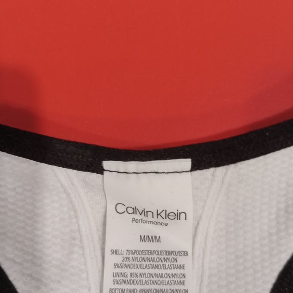 NWOT Calvin Klein performance black & white sport bra size M - Picture 6 of 6